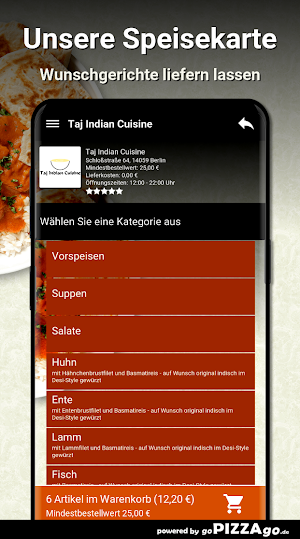 Taj Indian Cuisine Berlin Screenshot 3