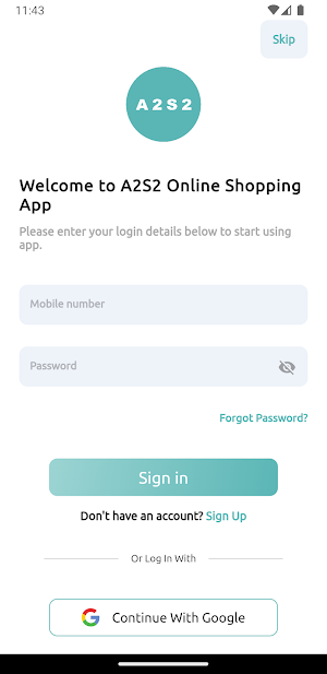 A2S2 Online Shopping App Screenshot 1