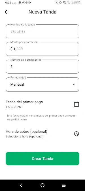 TandaFlow tandas digitales Screenshot 1