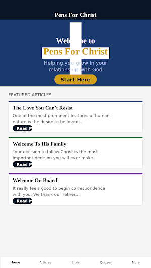 Pens for Christ notebook Screenshot 2