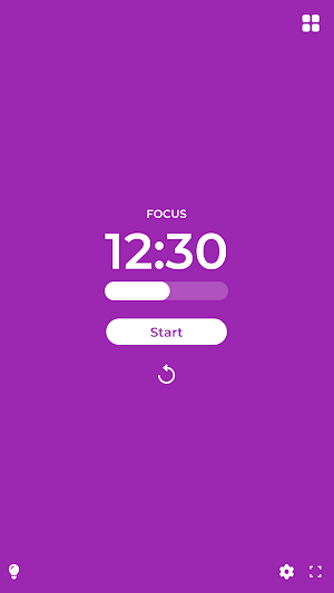 Purple Pomodoro Timer Screenshot 0