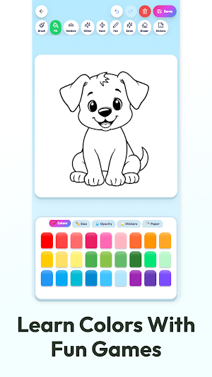 Coloring Games Draw Cute Pets Screenshot 1