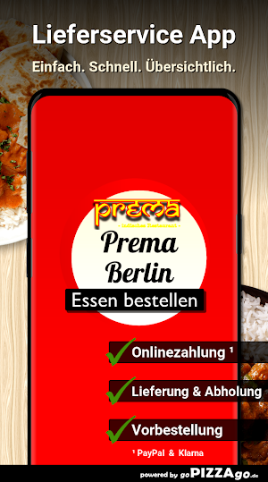Prema Indisches Restaurant Ber Screenshot 0
