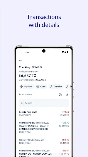 Wabellco FCU Mobile Banking Screenshot 2