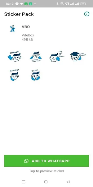 VBO Stickers Screenshot 1