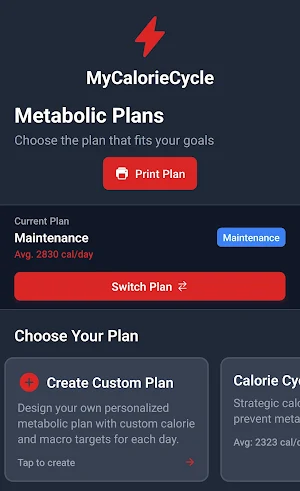 MyCalorieCycle Screenshot 1