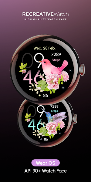 Floral Pink Bird - ReS16 Screenshot 0