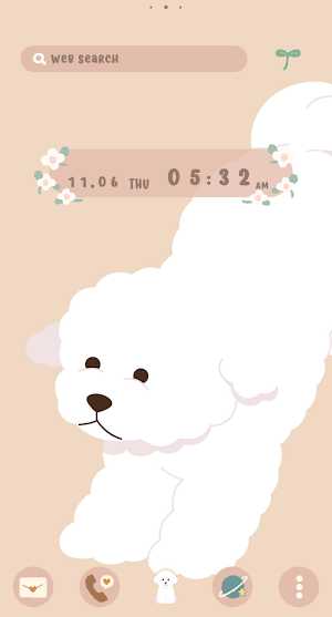 Fluffy Bichon Frisé Theme Screenshot 0