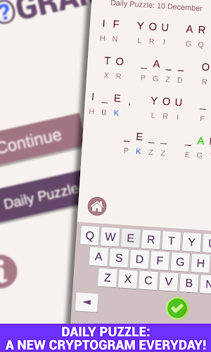Cryptogram Word Puzzles Screenshot 3