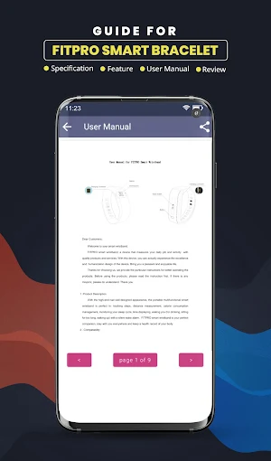 Fitpro Smart Bracelet App Hint Screenshot 2
