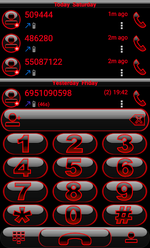 Theme Glow Red Rocketdial Screenshot 0