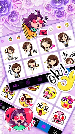Purple Lux Butterfly Keyboard Background Screenshot 3