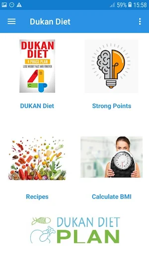 Dukan Diet 4 Phases - 15 Day Plan - 30 Recipes Screenshot 0