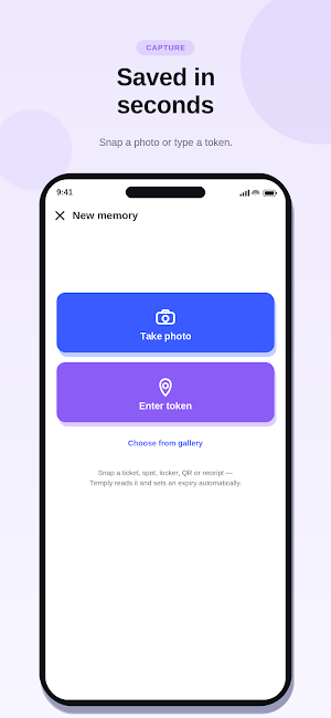 Temply: Temporary Memory Screenshot 1