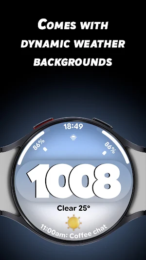 Bold Weather 2 - Watch face Screenshot 1