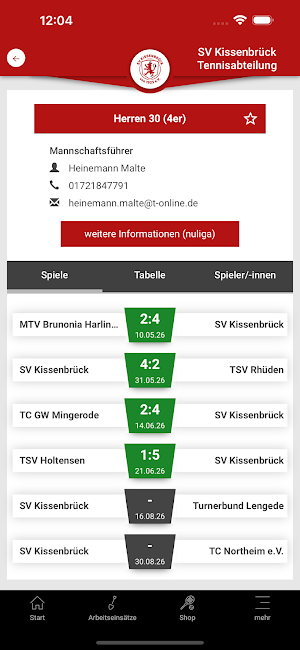 SV Kissenbrück Tennisabteilung Screenshot 2