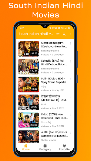 South Indian Hindi Movies App Screenshot 0