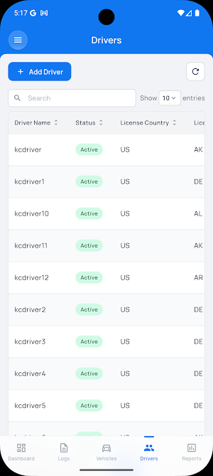 Matrack ELD Admin Screenshot 3