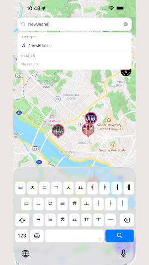 Fanspot: K-pop Fan Map Screenshot 1