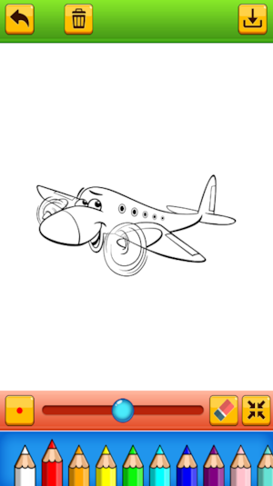 airplane cartoon coloring Screenshot 3