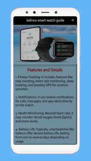 kalinco smart watch guide Screenshot 3