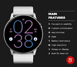 Blue Pink Light Watch Face Screenshot 1