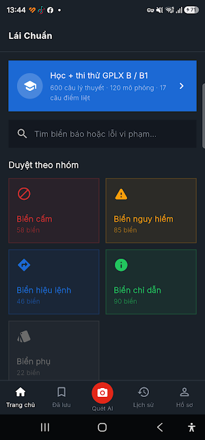 Lái Chuẩn: Thi GPLX 600 Câu Screenshot 0