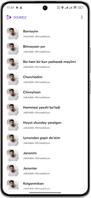 Jaloliddin Ahmadaliyev qo'shiq Screenshot 2