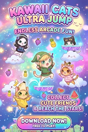Kawaii Cats Ultra Jump! Screenshot 2