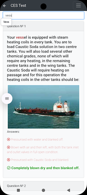 Chemical tankers CHaS Operat. Screenshot 2