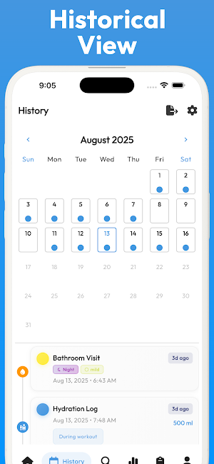 Pee Tracker - Bladder Log Screenshot 3