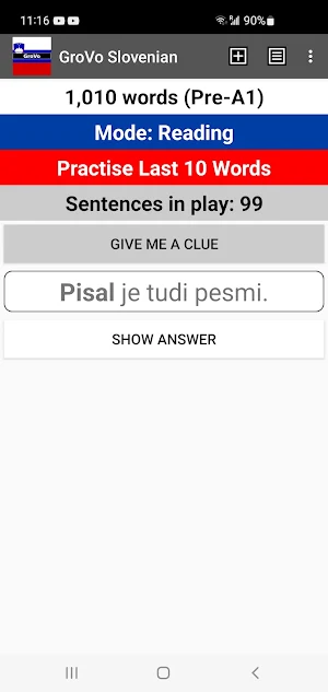 GroVo Slovenian Screenshot 0