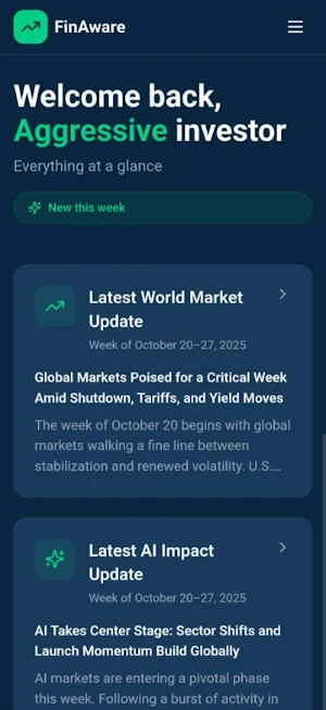 FinAware - Educational Finance Screenshot 1