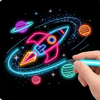 Magic Doodle Art Neon Draw