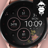 Digital Rose Gold 4 Watch Face