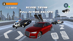 Audi Escape Police Car Chase Free Screenshot 1