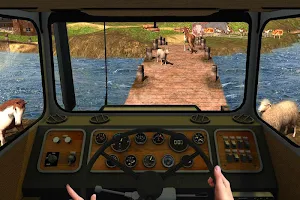 Farming Tractor Animal Cargo Transport Screenshot 0