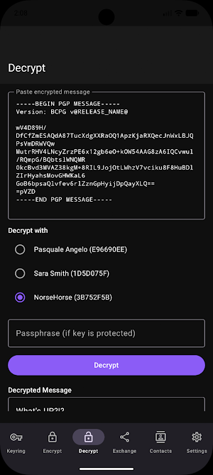 PGPony: PGP Encryption Keys Screenshot 2