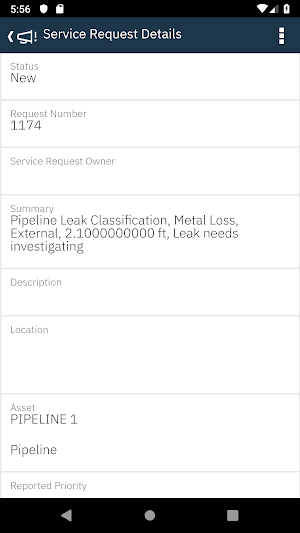 IBM Maximo Service Requestor Screenshot 2