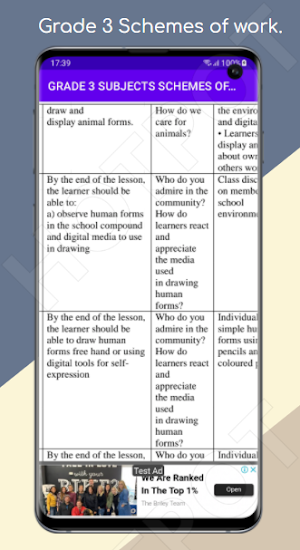 Grade 3 All Schemes of Work. Screenshot 3