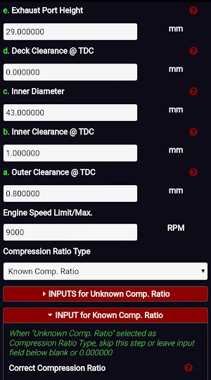 Two 2 Stroke Squish Band Velocity Calculator PRO Screenshot 2