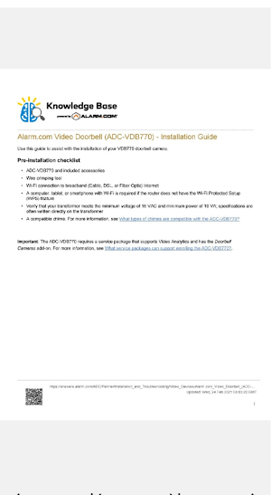 alarm com doorbell guide Screenshot 0