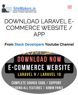 SiteMakers - Laravel Tutorials Screenshot 1