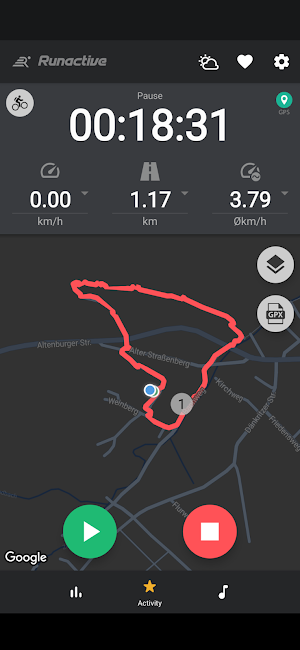 Runactive: Running GPS Tracker Screenshot 1