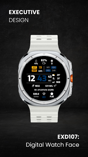 EXD107: Digital Watch Face Screenshot 2