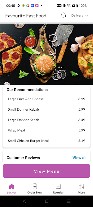 Favourite Fast Food Screenshot 1