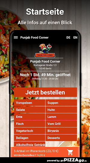 Punjab Food Corner Berlin Screenshot 1