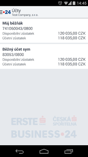BUSINESS 24 Mobilní banka Screenshot 0