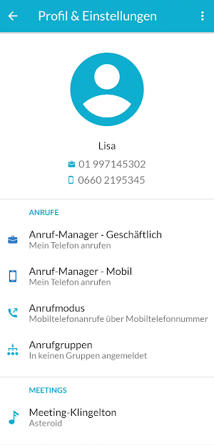 Drei Unified Communications Screenshot 2