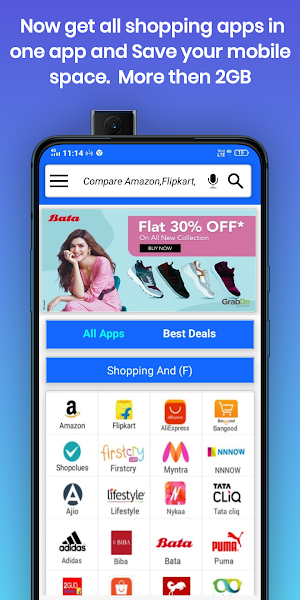 all in one shopping, 200+ apps Screenshot 1